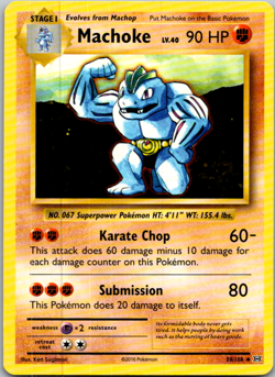 Machoke 58/108 Uncommon Evolutions XY Pokemon Card 2016 - Image 1