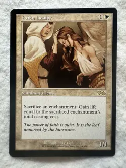 MTG - Faith Healer - NM - Urza's Saga #14 - Rare - English - Regular - Image 1