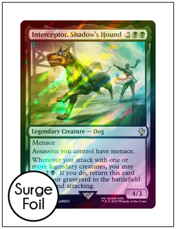 1x Interceptor, Shadow's Hound, Surge Foil, Final Fantasy, Magic MTG NM - Image 1
