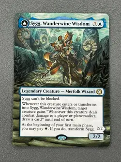Sygg, Wanderwine Wisdom MTG Lorwyn Eclipsed Hand Painted Borderless Altered Art - Image 1
