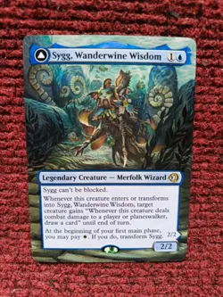 Sygg, Wanderwine Wisdom MTG Lorwyn Eclipsed Hand Painted Borderless Altered Art - Image 2