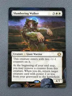 Slumbering Walker MTG Lorwyn Eclipsed Hand Painted Borderless Full Altered Art v - Image 1