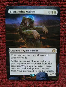 Slumbering Walker MTG Lorwyn Eclipsed Hand Painted Borderless Full Altered Art v - Image 2