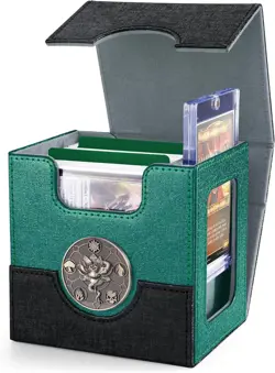 MTG Commander Deck Box with Display and Dice Tray, Holds 100+ Double-sleeved Car - Image 1