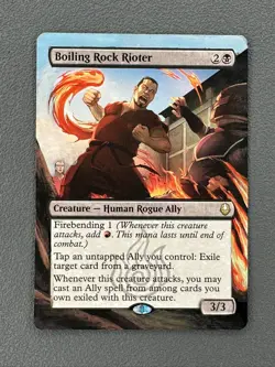 Boiling Rock Rioter MTG Avatar: The Last Airbender Hand Painted Full Altered Art - Image 1