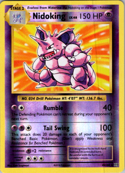 Nidoking 45/108 Rev Reverse Holo XY Evolutions Pokemon - Image 1