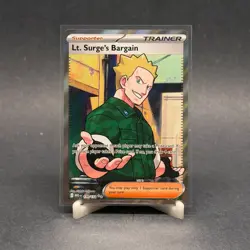2025 Pokemon Mega Evolution MEG EN Lt. Surge's Bargain Ultra Rare #170/132 - Image 1