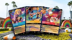 Disney Lorcana Stitch Rapunzel Donald Duck EPCOT Promo Cards with quest book - Image 2