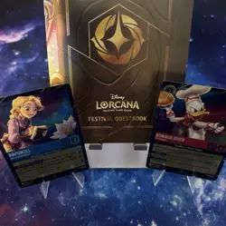 Disney Lorcana Stitch Rapunzel Donald Duck EPCOT Promo Cards with quest book - Image 3