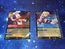 Disney Lorcana Stitch Rapunzel Donald Duck EPCOT Promo Cards with quest book - Image 4