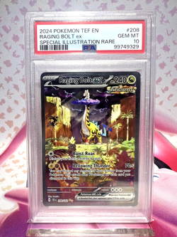 PSA 10 GEM MINT Raging Bolt EX Temporal Forces 208/162 SIR Holo Pokemon Card - Image 1