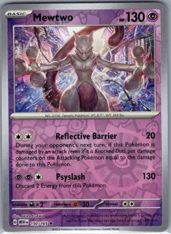 Mewtwo 150/165 Reverse Holo SV: Scarlet & Violet 151 - Pokemon Card - NM - Image 1