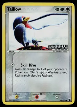 Pokemon Card - Taillow Delta Species 86/113 Common Reverse Holo Stamped - Image 1