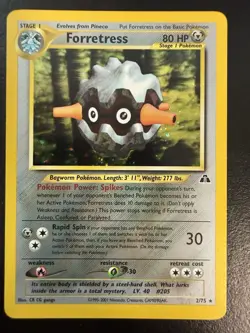 Pokemon TCG Forretress Holo Rare Card Neo Discovery Series 2/75 NM! - Image 1