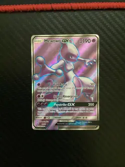Pokemon Card - Mewtwo GX (Full Art) 72/73 Shining Legends Holo NM - Image 1