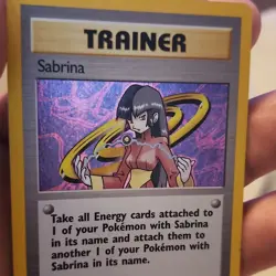 Pokemon Sabrina Trainer Holo English Standard Card Stock Pokemon TCG Card - Image 1