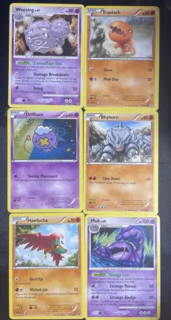 Pokemon TCG 6 Card Mid Era Lot 4 Commons 2 Uncommon NM/LP No Duplicates - Image 1