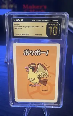 Japanese Pokemon Old Maid Cards 2019 CGC PRISTINE 10 Pair-Meowth & Pidgey - Image 3