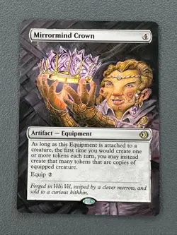 Mirrormind Crown MTG Lorwyn Eclipsed Hand Painted Borderless Full Altered Art v - Image 1