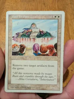Dust to Dust Magic The Gathering 1997 Sorcery White Doug Keith MTG VI - Image 1