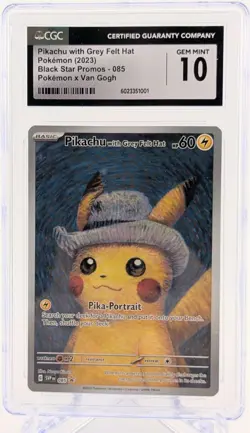 Pokemon - Van Gogh Pikachu with Grey Felt Hat - CGC Gem Mint 10 - Image 1