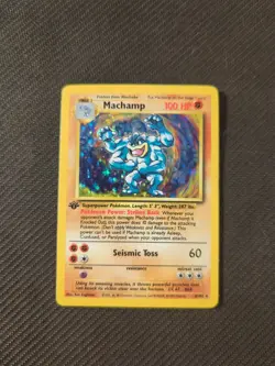Machamp 8/102 1st Edition Base Set Pokemon MP - Image 1