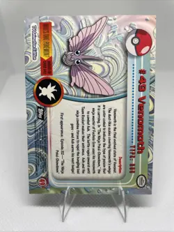 Venomoth - Pokemon - #49 - Topps - TV Animation Edition - Image 2