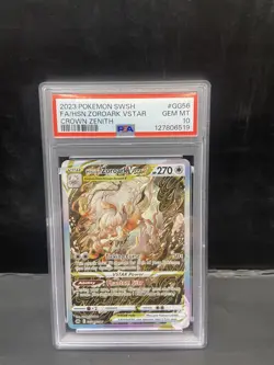 Pokemon 2023 Hisuian Zoroark VSTAR GG56/GG70 Crown Zenith Ultra Rare Holo PSA 10 - Image 1