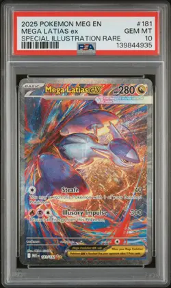 139844935 Mega Latias ex 2025 Pokemon Mega Evolution #181 SIR PSA 10 - Image 1