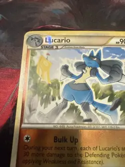 Pokemon TCG Lucario 19/95 Unleashed HGSS Reverse Holo Rare - Image 2