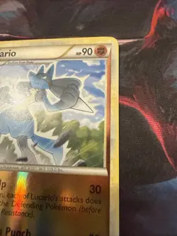 Pokemon TCG Lucario 19/95 Unleashed HGSS Reverse Holo Rare - Image 3