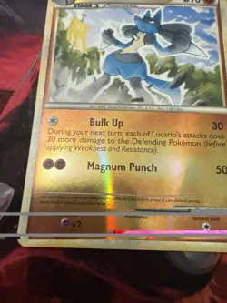 Pokemon TCG Lucario 19/95 Unleashed HGSS Reverse Holo Rare - Image 5