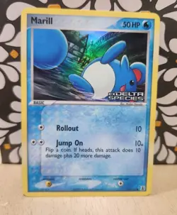 Marill 76/113 EX Delta Species Stamped Reverse Holo Pokemon TCG NM - Image 1