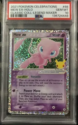 Pokemon TCG Mew EX 88/92 Celebrations Classic Collection Holo - Image 1