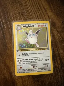 Pokemon TCG Wigglytuff 16/64 Jungle Holo Foil Rare 1st Edition WOTC 1999 Classic - Image 1