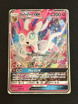 Pokemon TCG Sylveon GX 92a/145 Promo Guardians Rising Sun and Moon HP-DMG - Image 1