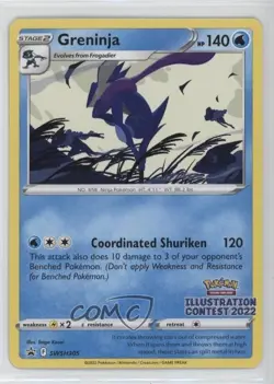 Greninja (Illustration Contest 2022) Pokemon Sword & Shield Black Star Promo - Image 1