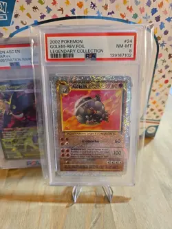 Pokemon 2002 Golem Legendary Collection Reverse Holo Rare PSA 8 - Image 1