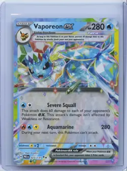 2025 Pokemon SV Prismatic Evolutions PRE EN Vaporeon ex Promos #023/1311 NM - Image 1