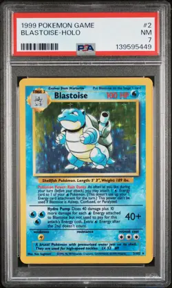 139595449 Blastoise 1999 Pokemon Base #2 Holo PSA 7 - Image 1
