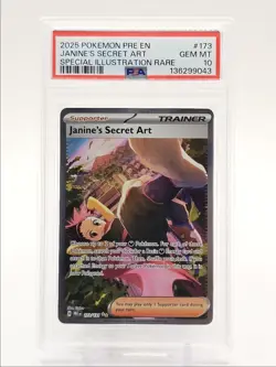 JANINE'S SECRET ART 2025 POKEMON SPECIAL ILLUSTRATION RARE 173/131 PSA 10 Q3137 - Image 1