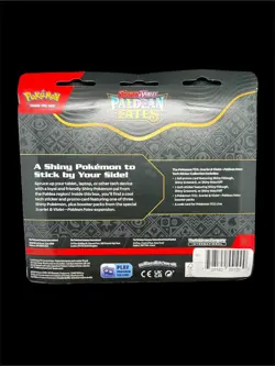 2024 Pokemon S&V Paldean Fates Tech Sticker 3 Pack Blister Greavard - Sealed - Image 2