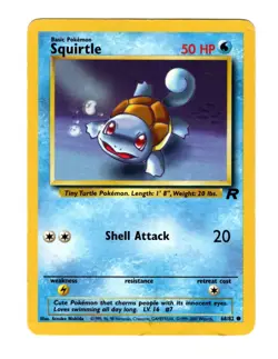 Pokemon Team Rocket Squirtle #68/82 Lighly Played LP - Image 1