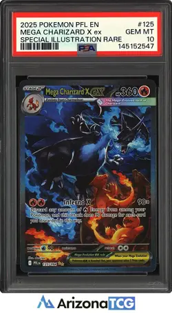 Pokemon 2025 Mega Charizard X ex 125/094 SIR Phantasmal Flames GEM MINT PSA 10 - Image 1