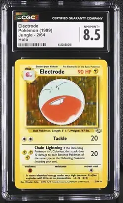 Electrode *CGC 8.5* Holo *Jungle* #2 *1999* Vintage * Pokemon - Image 1