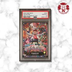 One Piece Card English -Vegapunk #OP07-097 - PSA 10 - OP07 Leader - - Image 1