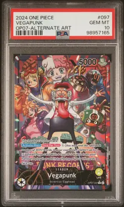 One Piece Card English -Vegapunk #OP07-097 - PSA 10 - OP07 Leader - - Image 2
