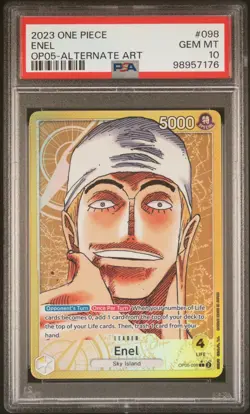 One Piece Card English - Enel #OP05-098 - PSA 10 - OP05 Leader - - Image 2