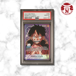 One Piece Card English - Monkey D. Luffy #OP05-060 - PSA 10 - OP05 Leader - - Image 1
