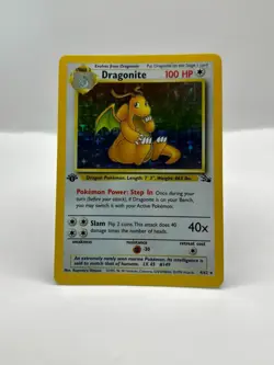 Pokemon Card - 4/62 Dragonite 1st Edition Near Mint/LP+ Holo Fossil - Image 1